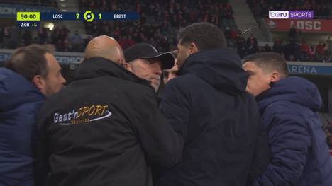 OSC Lille fährt einen verdienten Heimsieg gegen Stade Brest ein. In der Nachspielzeit entladen sich die Emotionen.