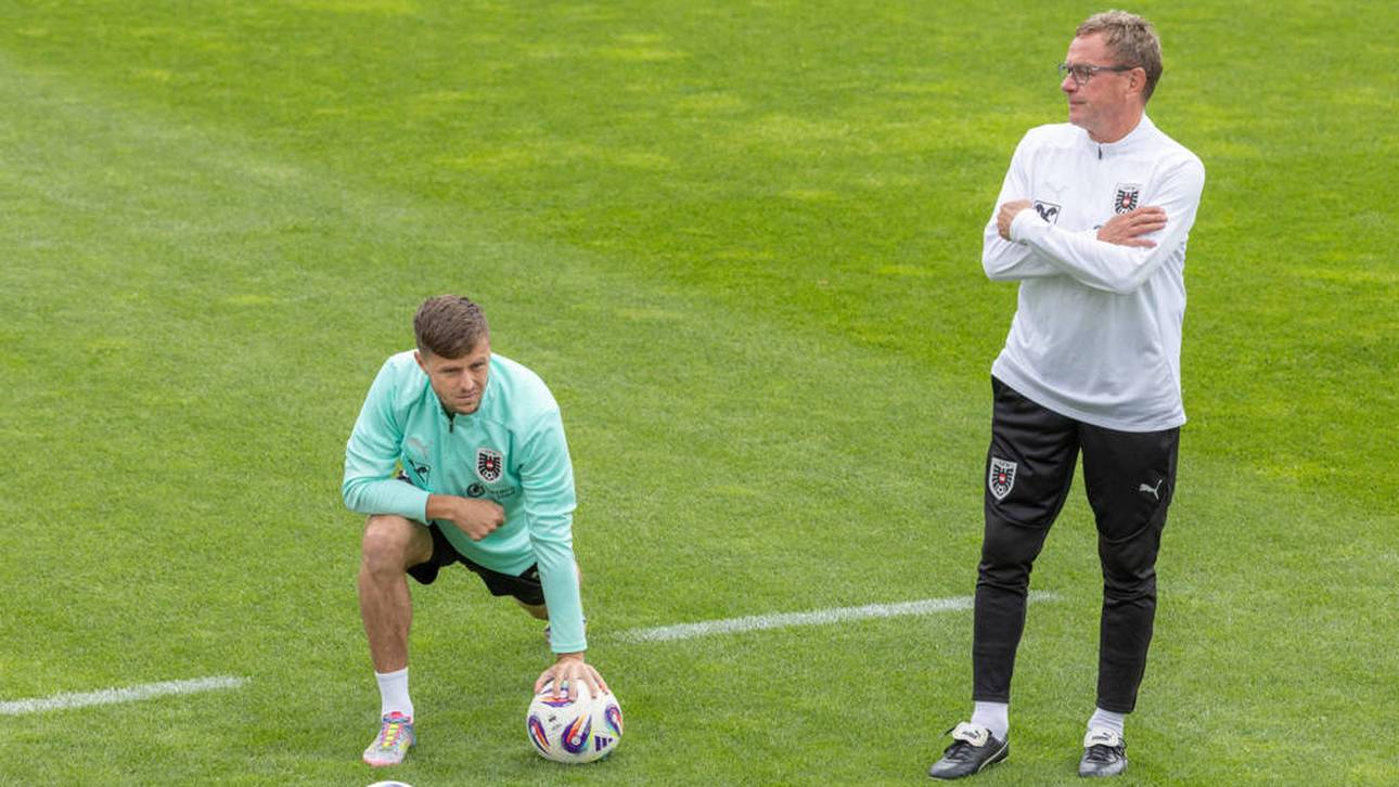 Rangnick (r.) schenkt Baumgartner (l.) in der Nationalelf sein Vertrauen