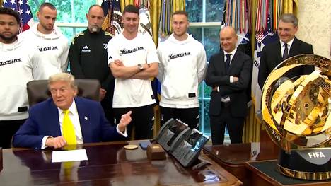 Vor dem Klub-WM-Auftakt von Juventus Turin besuchten Spieler und Verantwortliche des Vereins US-Präsident Donald Trump im Weißen Haus - dieser nutzte die Chance für ein kontroverses und umstrittenes Thema.
