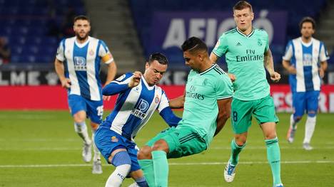 Casemiro (m.) erzielte gegen Espanyol den entscheidenden Treffer