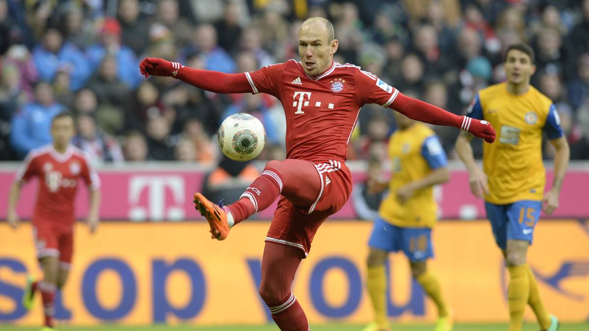 In der Saison 13/14 erzielte Arjen Robben elf Tore in der Liga und lieferte sechs Vorlagen