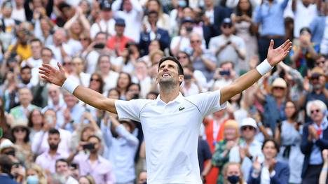 Novak Djokovic feiert seinen 20. Grand-Slam-Titel