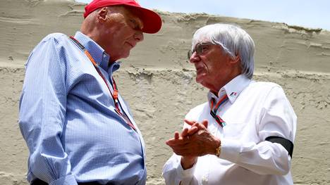 Niki Lauda (l.) will Bernie Ecclestone nicht beerben