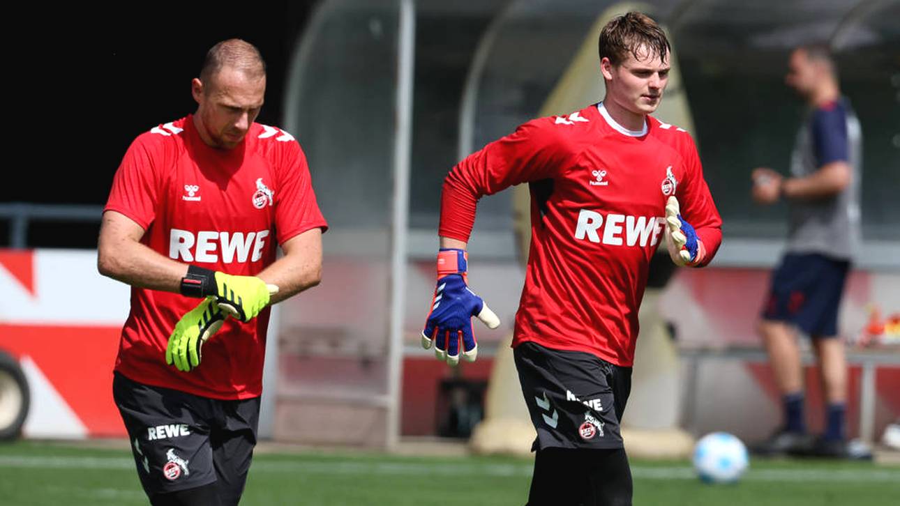 Marvin Schwäbe und Jonas Urbig (von links nach rechts) im Köln-Training