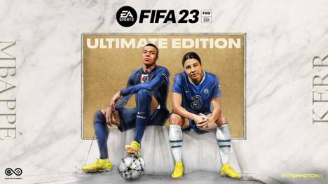 Kylian Mbappé und Sam Kerr auf dem Cover von FIFA 23 