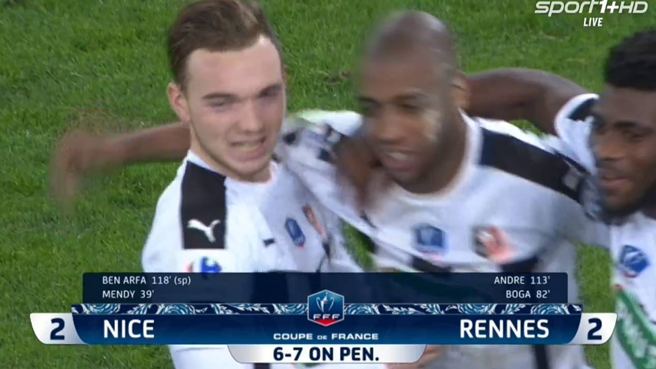 Rennes gewinnt irren Elfer-Krimi