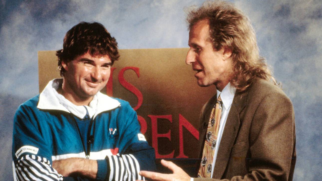 Jimmy Connors (l., mit Vitas Gerulatis) wurde 1991 der älteste Halbfinalist der US Open