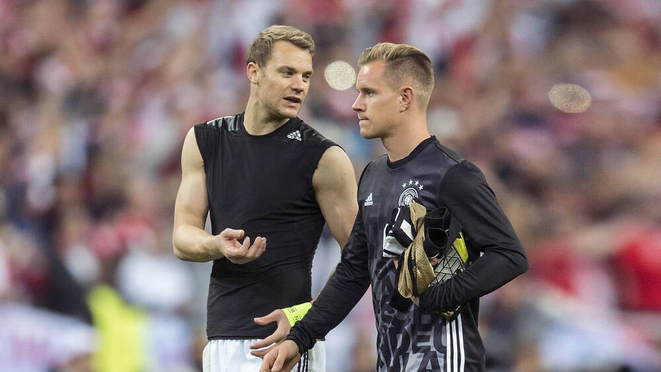 Marc-André ter Stegen (r.) stand beim DFB lange im Schatten von Manuel Neuer