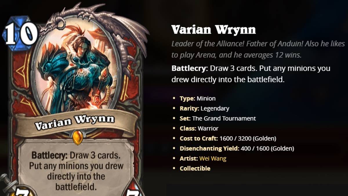 Warrior: Varian Wrynn