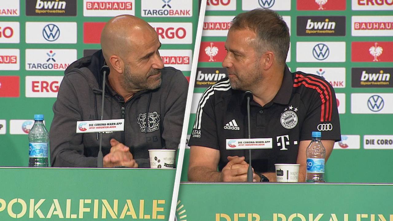 DFB-Pokal-Finale: Elferschießen trainiert? Flick und Bosz sorgen für Schmunzeln