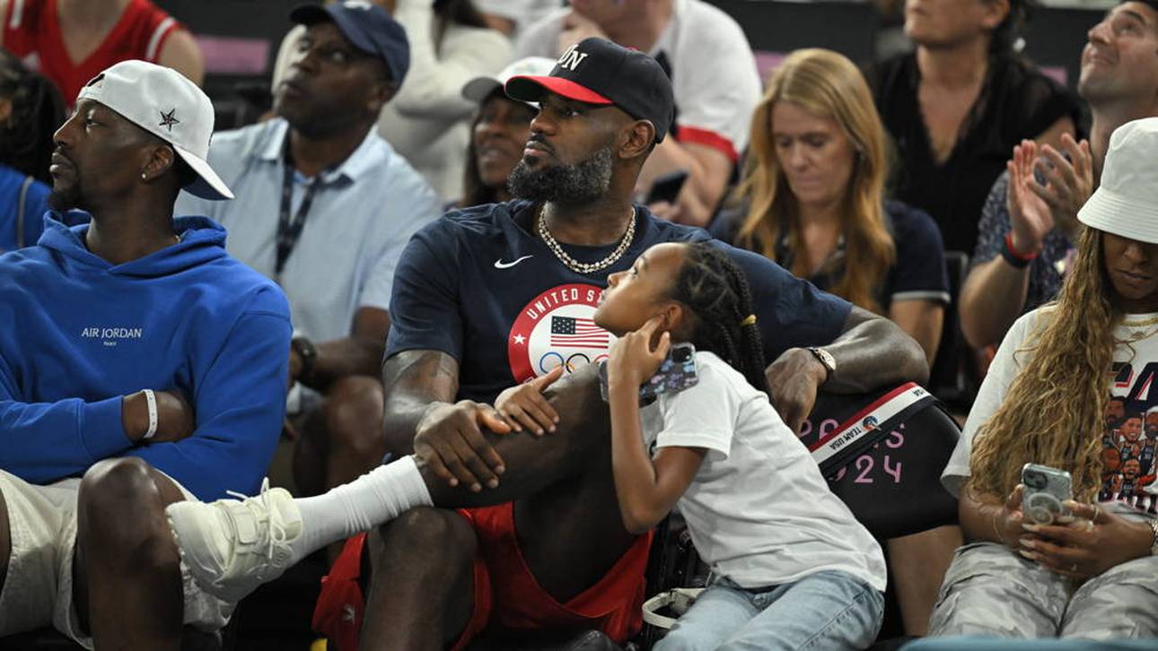 Auch Superstar LeBron James war beim Finale der US-Damen zu Besuch
