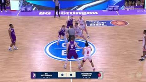Die BBL-Highlights der Partie BG Göttingen - Würzburg Baskets im Video.
