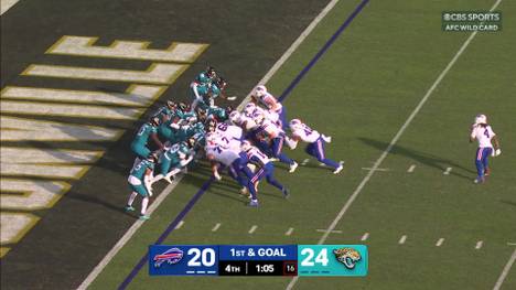 Wieder Spektakel, wieder Drama: Auch zwischen den Jacksonville Jaguars und den Buffalo Bills geht es in der Wildcard Round der NFL-Playoffs hoch her. Josh Allen wird auf spezielle Art und Weise zum entscheidenden Mann.