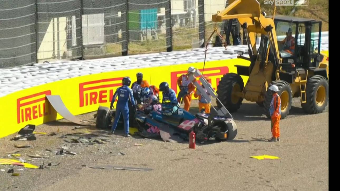 Horrorcrash im F1-Training