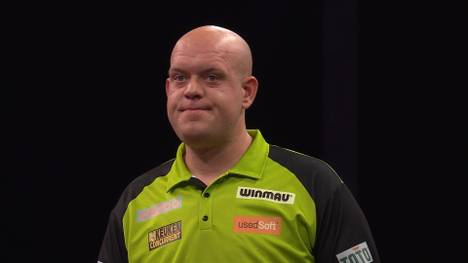 Michael van Gerwen spielt im Viertelfinale gegen Nathan Aspinall den Big Fish, scheitert aber dennoch an seiner Doppelquote.