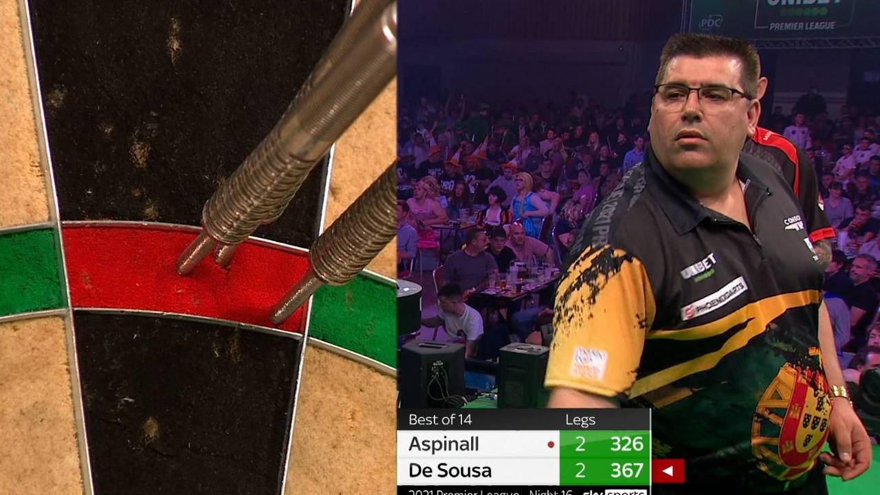 Premier League of Darts: José de Sousa besiegt Nathan Aspinall mit 8:3