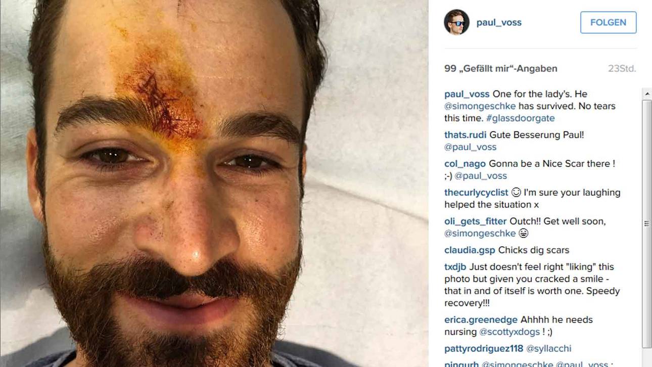 Geschke wird Glastür zum Verhängnis