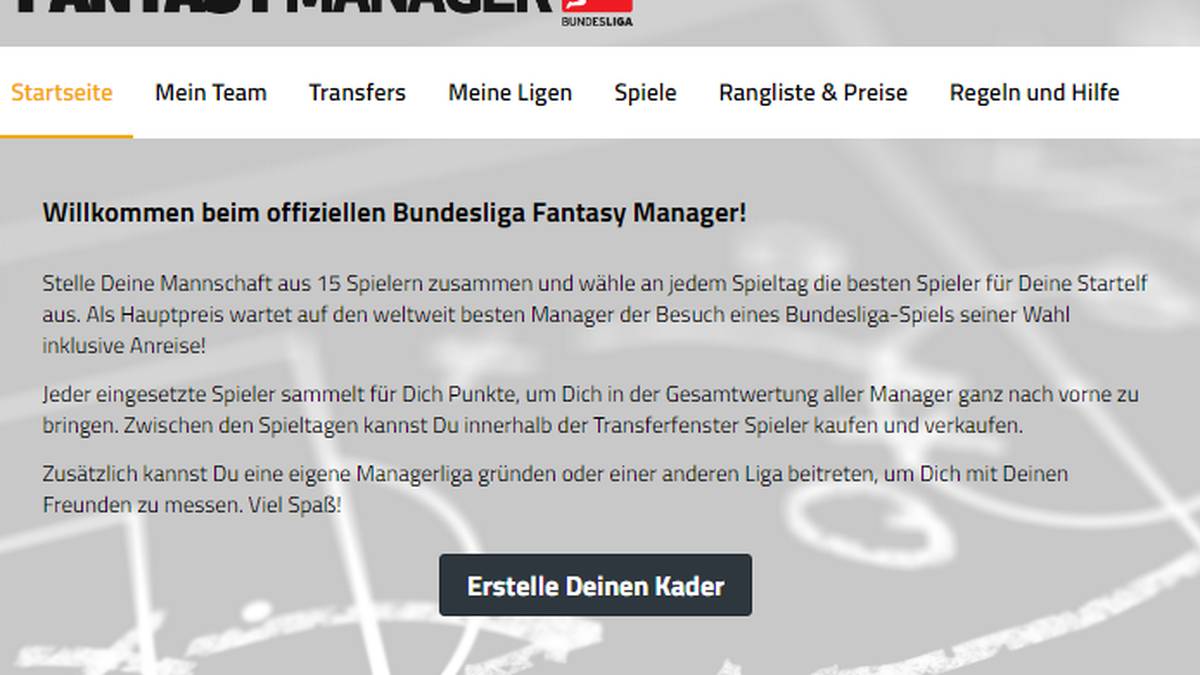 Der Offizielle Bundesliga Fantasy Manager auf SPORT1