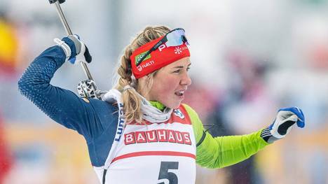 Anamarija Lampic feierte ein erfolgreiches Biathlon-Debüt