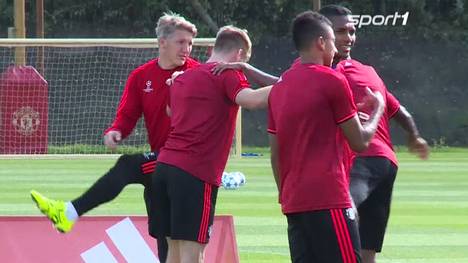 Bastian Schweinsteiger, Manchester United, Training