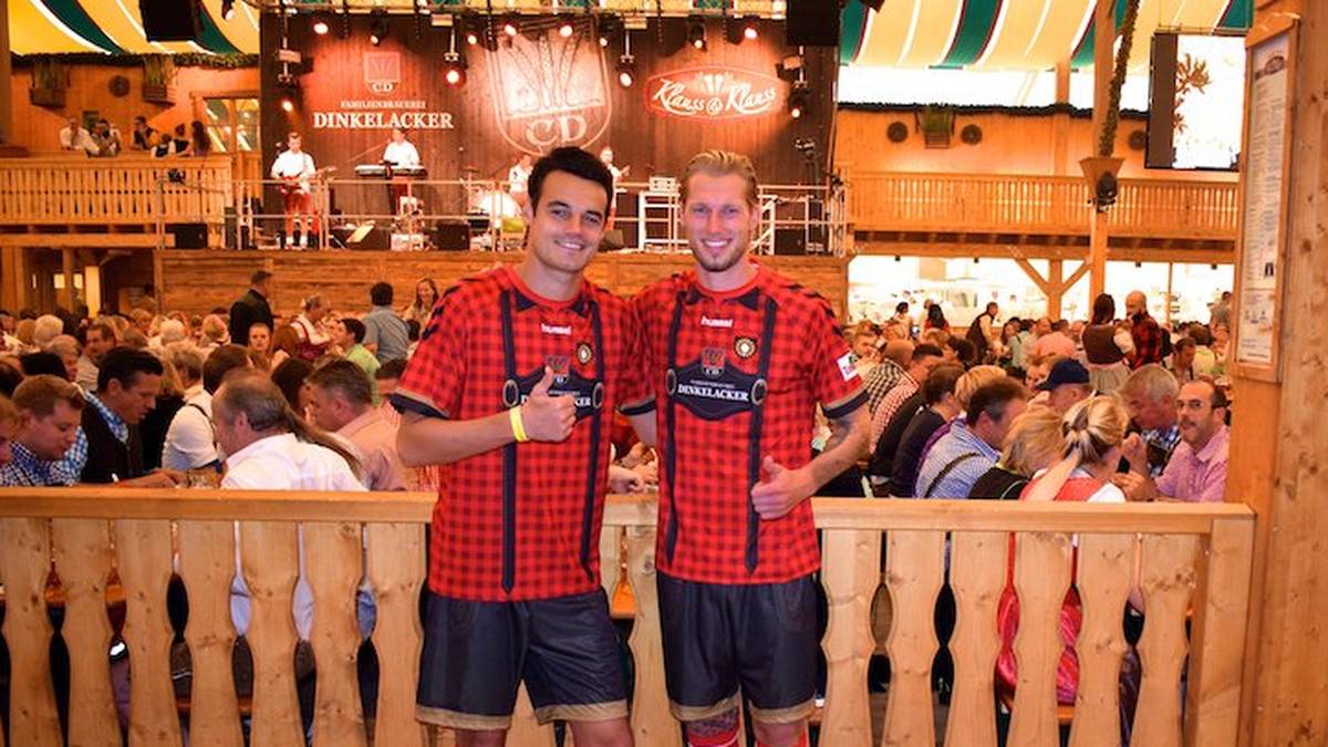 Was in München die Wiesn ist, ist im Stuttgarter Stadtteil Bad Cannstatt der Wasen. Mit ihrem gewöhnungsbedürftigen Wasentrikot unterstreicht die SGS Großaspach die Liebe zum schwäbischen Bierfest 