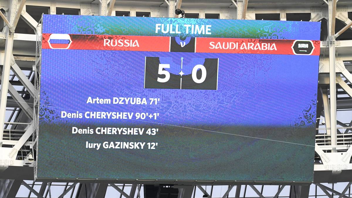 5:0 - es ist der höchste Sieg in einem offiziellen WM-Eröffnungsspiel