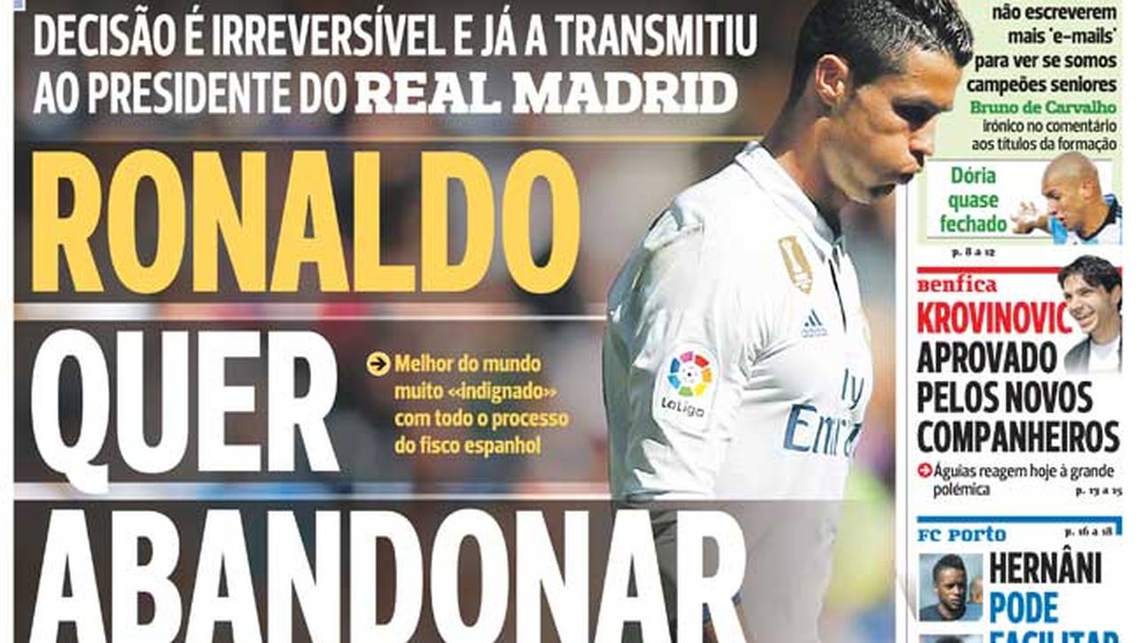 A Bola über Cristiano Ronaldo