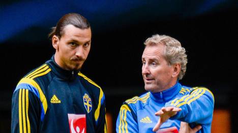 Erik Hamren (l.) hat Verständnis für den Ausraster von Zlatan Ibrahimovic