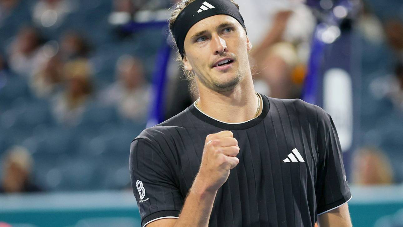 Zverev erreicht Achtelfinale von Miami