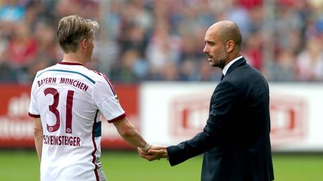 Pep Guardiola (r.) hatte wenig mit Schweinsteigers Abgang zu tun