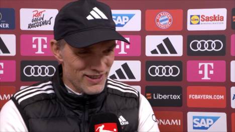 Mit dem klaren 8:1 gegen Mainz ist Bayern-Trainer Thomas Tuchel zufrieden. Doch der Coach bleibt zurückhaltend und scherzt anschließend über seine Fußverletzung.