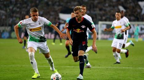 Kann Timo Werner (Mitte) gegen Borussia Mönchengladbach wieder treffen?