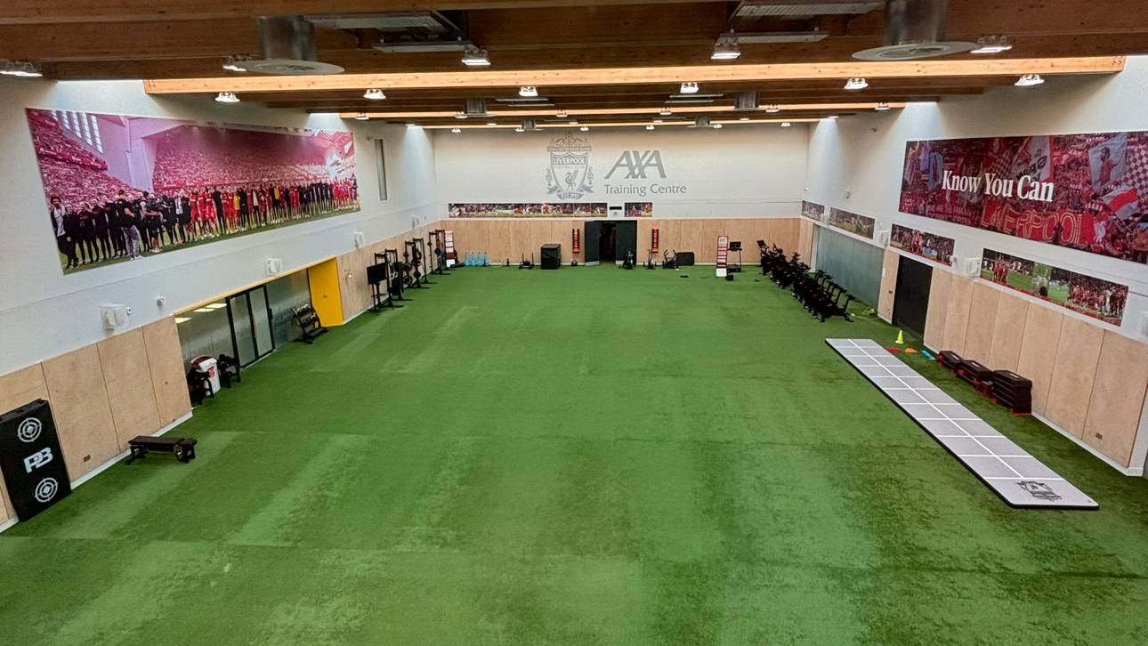 Die Trainingshalle von Profis und U21 des FC Liverpool