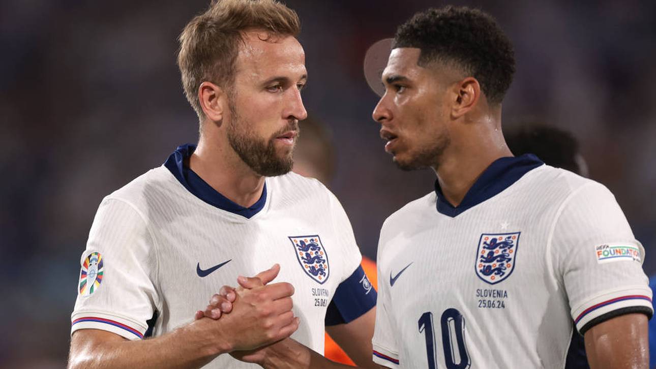 Harry Kane (l.) und Jude Bellingham stehen mit England bei der EM in der Kritik 