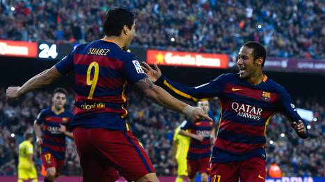 Neymar (r.) und Luis Suarez haben gemeinsam die letzten 17 Tore des FC Barcelona geschossen