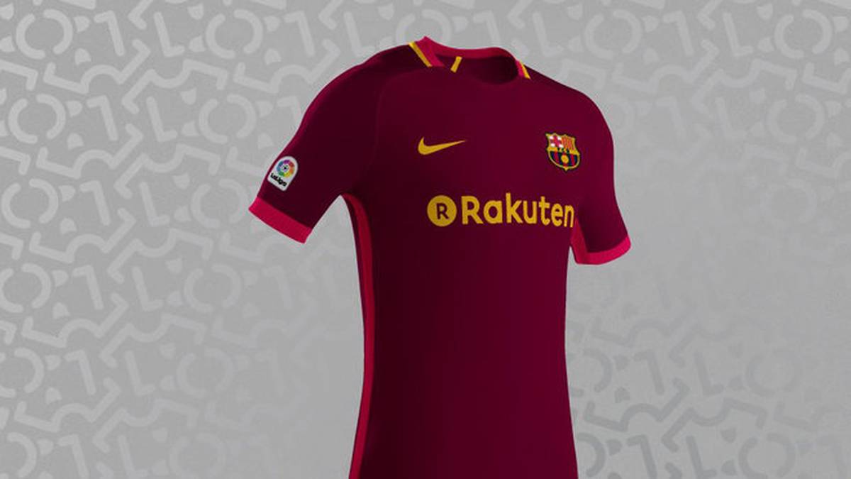 ...im Gegensatz zum Auswärtstrikot: Dort will Barca zukünftig wohl in Bordeauxrot auflaufen