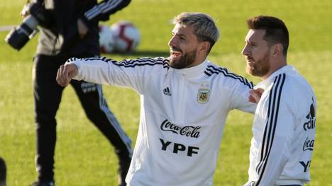 Sergio Agüero (l.) and Lionel Messi sind in der argentinischen Nationalmannschaft feste Größen