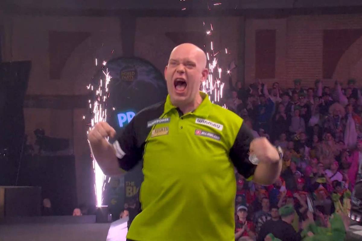 Michael van Gerwen sichert sich den zweiten Spot im Halbfinale der Darts WM 2025 durch den Sieg über Callan Rydz im Viertelfinale. Dabei wird auch ein Rekord gebrochen.