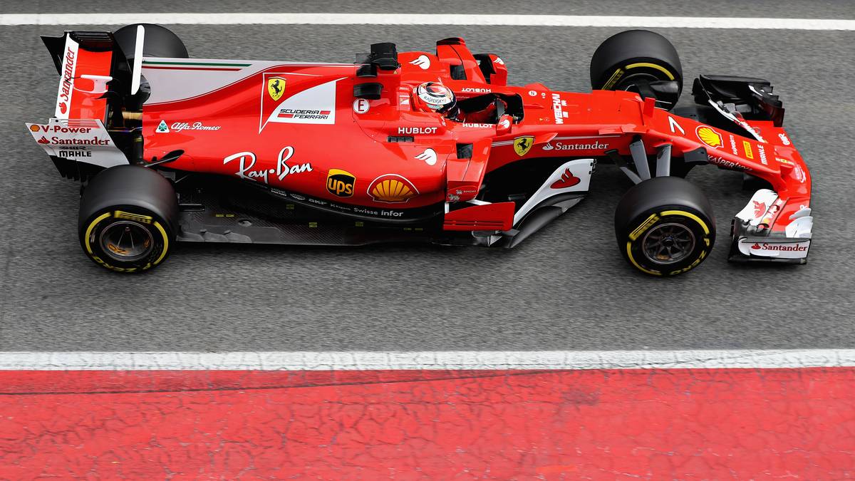 AUTO: Trotz des klassischen Rot verdient der SF70H keinen Schönheitspreis. Ferrari ist das einzige Auto, bei dem die Heckflosse nicht in der gleichen Farbe gehalten ist wie der Rest des Fahrzeugs. Die unförmige Finne ist so noch deutlicher zu sehen
