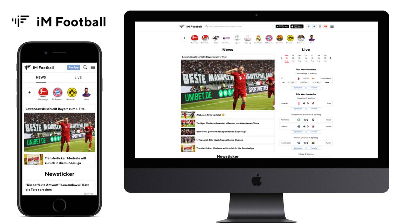iM Football startet neue Webseite