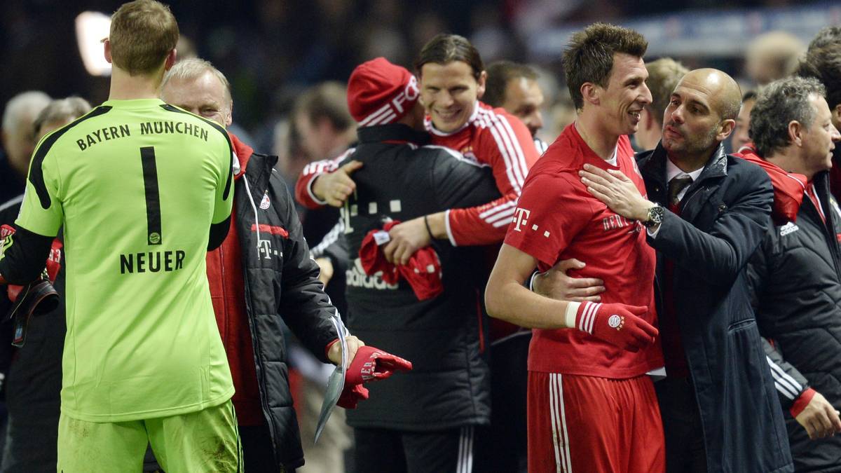 PLATZ 1 - 2013/14: Die Bayern spielen unter Pep Guardiola die Konkurrenz an die Wand und krönen sich am 27. Spieltag zum frühesten Meister aller Zeiten. Hertha hat beim 1:3 nicht den Hauch einer Chance