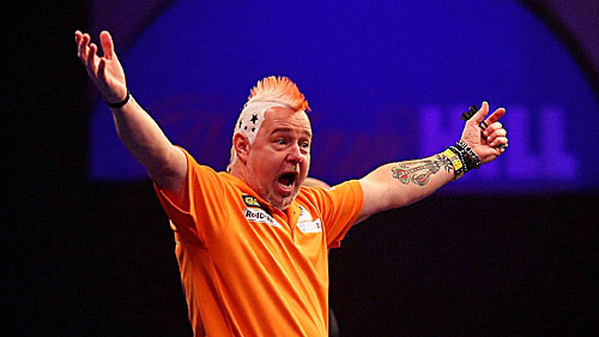 Schon nach vier Sätzen kann Peter Wright jubeln und zieht zu null ins Viertelfinale ein