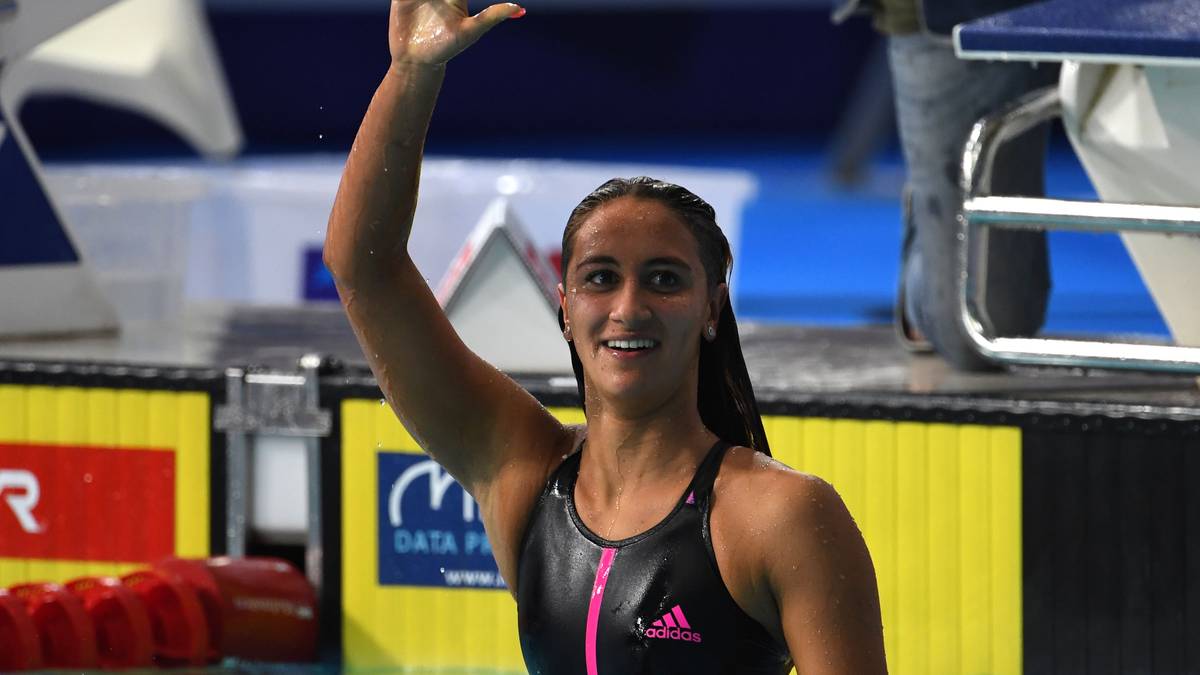 Simona Quadarella (Italien): Deutschlands Sarah Köhler zieht gegen sie bei der EM in Glasgow über 1500 Meter Freistil den Kürzeren. Quadarella gewinnt mit großem Vorsprung Gold