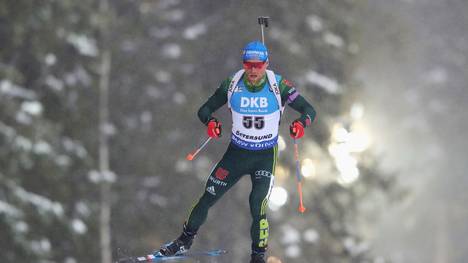 Erik Lesser belegt mit Franziska Preuß Platz zwei in der Single Mixed Staffel in Östersund