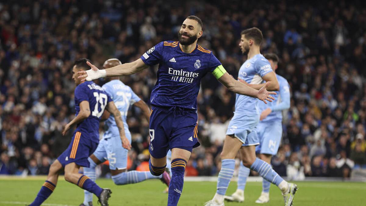 Karim Benzema traf im Champions-League-Halbfinale bei Manchester City per Panenka-Elfmeter