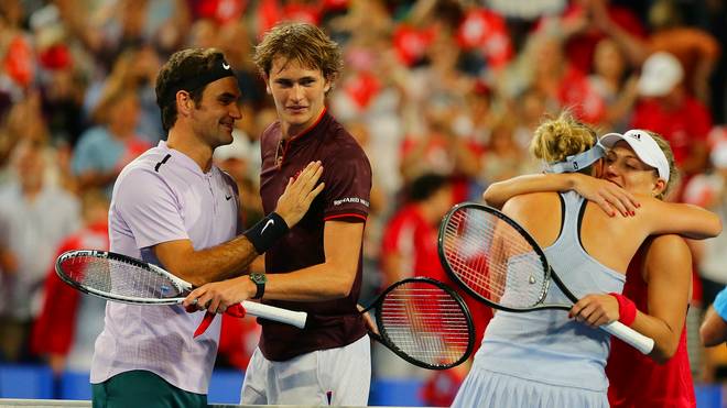 Hopman Cup Zverev Und Kerber Verlieren Gegen Federer Und Bencic