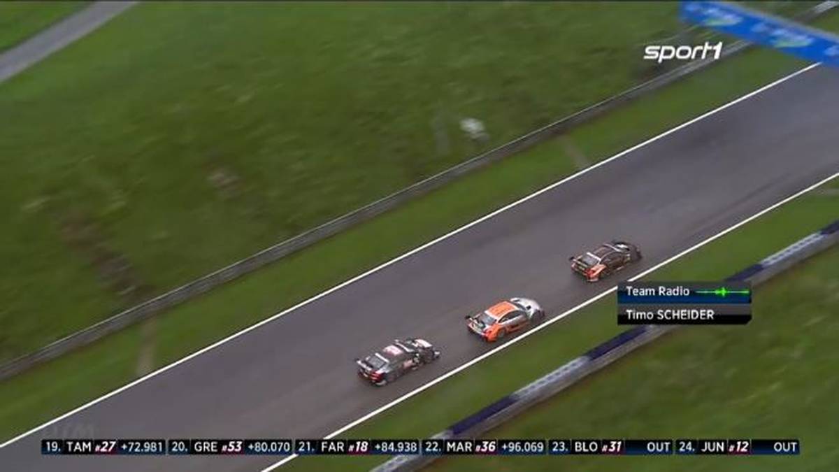 In der letzten Runde ist Audi-Motorsportchef Wolfgang Ullrich über den Teamfunk zu hören: "Timo, schieb ihn raus!" Später behauptet Ullrich, ihm sei nicht bewusst gewesen, dass er über den Teamfunk zu hören sei. Scheider wird nach dem Rennen disqualifiziert