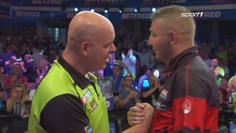 Michael van Gerwen hat gegen Nathan Aspinall keine Probleme und zieht ins Halbfinale ein. Dort wartet nun Peter Wright auf den Niederländer. 