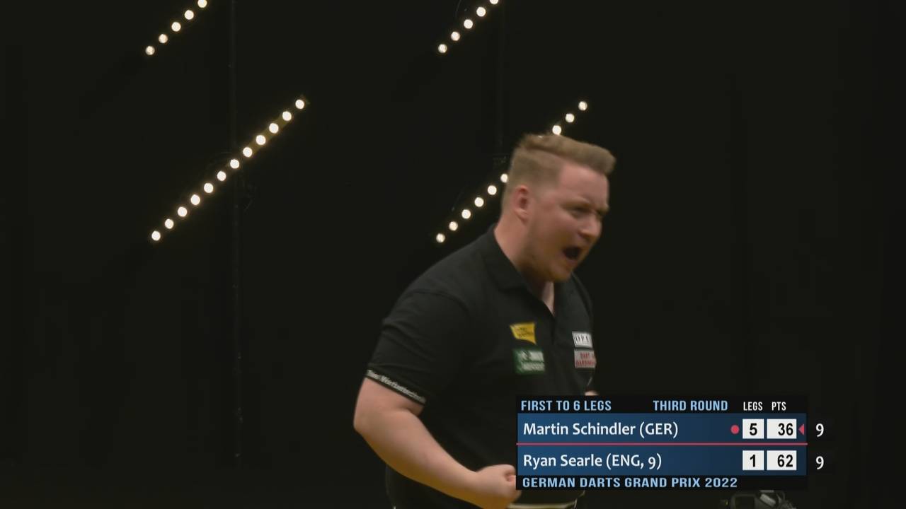 German Darts Grand Prix: Martin Schindler besiegt Ryan Searle mit 6:1