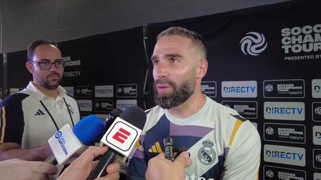 Trotz der 0:3-Pleite im Clásico-Testspiel gegen Barça ist Real-Trainer Carlo Ancelotti mit der Leistung zufrieden. Dani Carvajal kann sich einen Seitenhieb gegen die Katalanen nicht verkneifen.